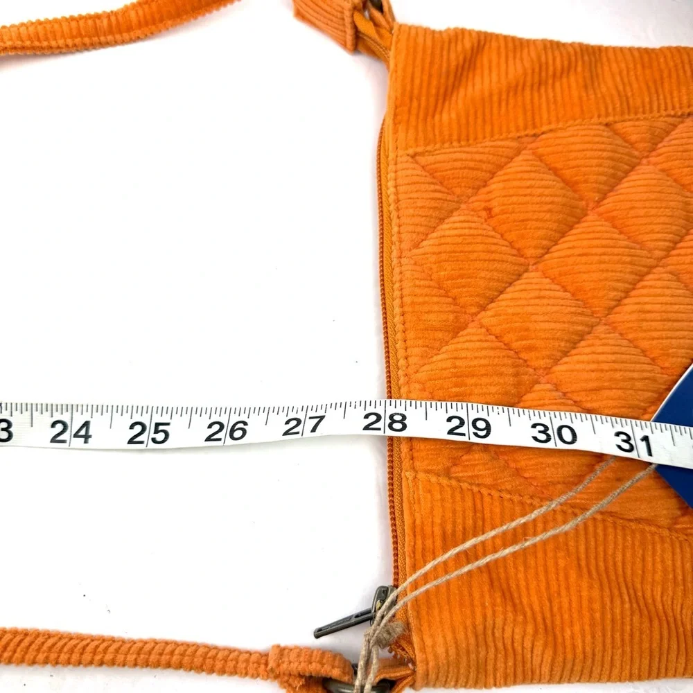 CottnCurls Handbag Tuscan Sling‎ Crossbody Bag Orange Corduroy Brand New